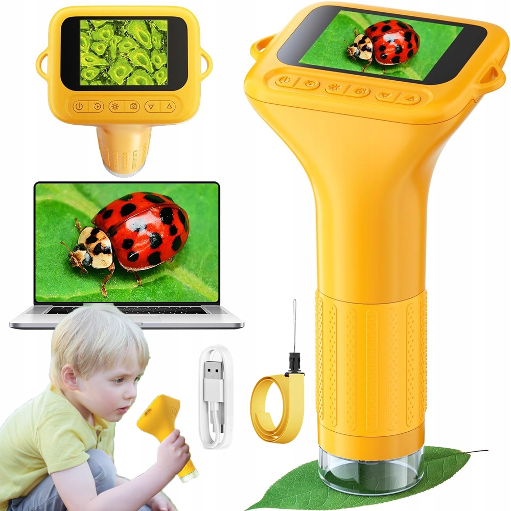 Digitální kapesní optický mikroskop pro děti s Led přiblížením 1000x Hd