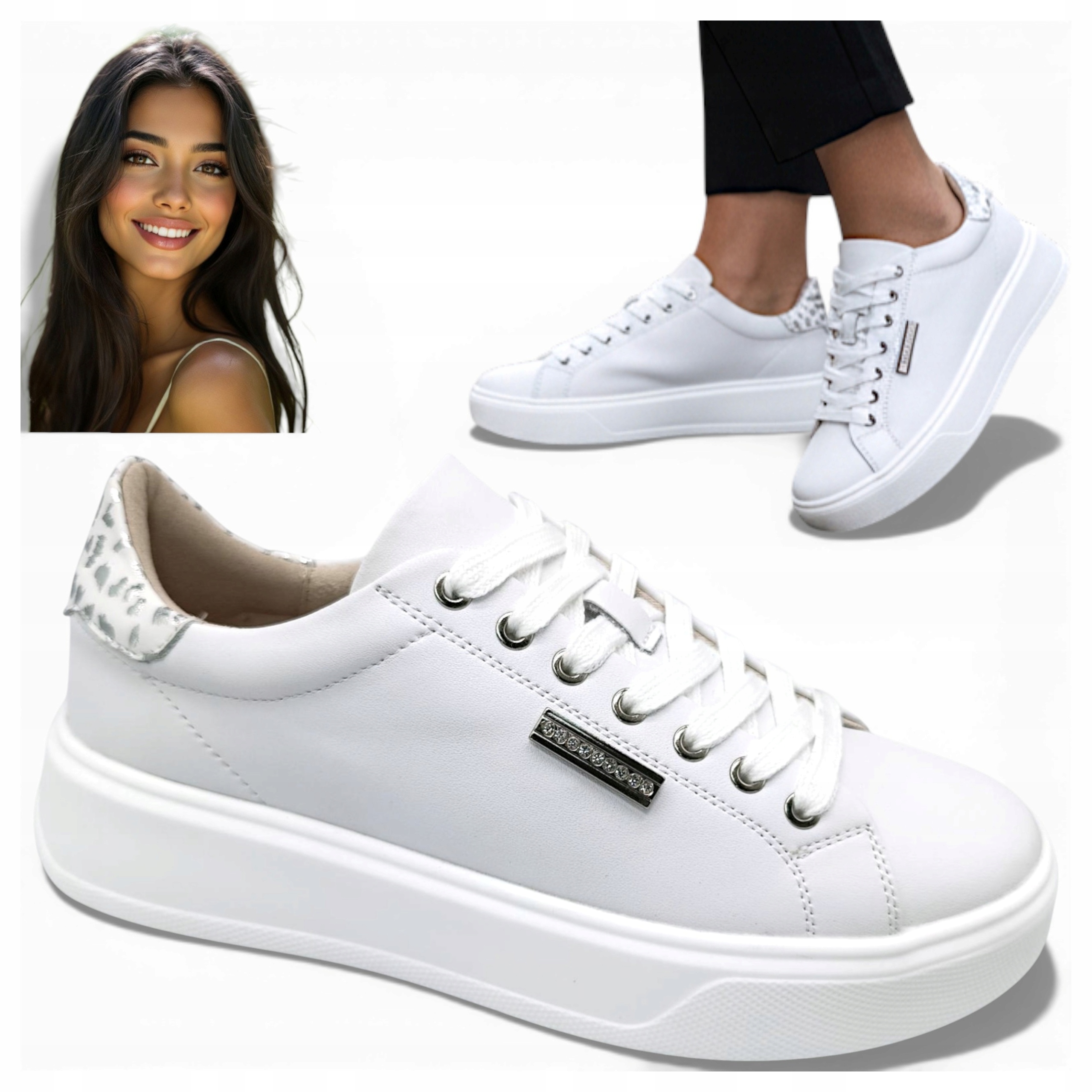 40 Potocki Dámské polobotky z přírodní kůže na silné podrážce s vázáním