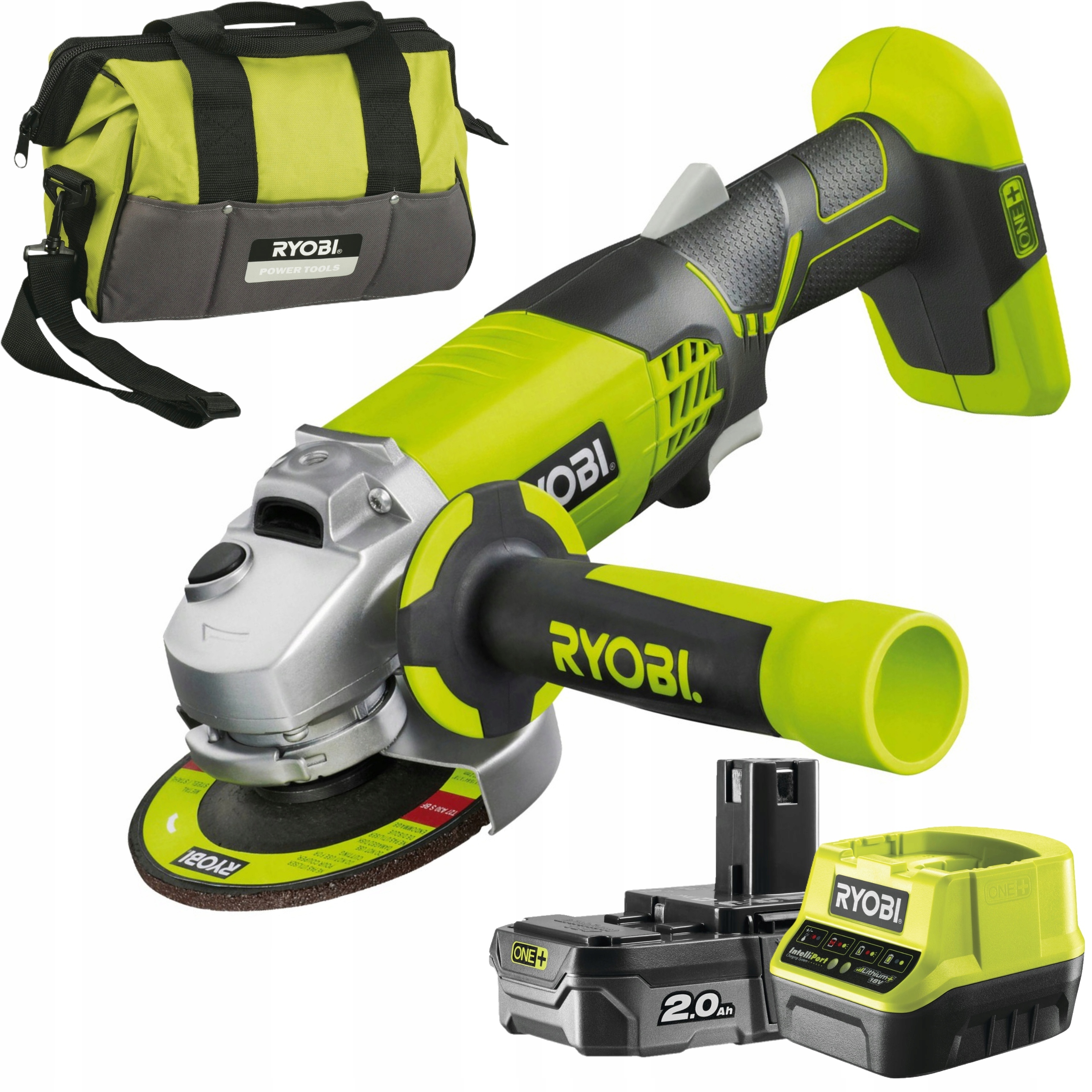 Aku Úhlová Bruska Ryobi 115 mm R18AG 18V 2Ah One+ Bag