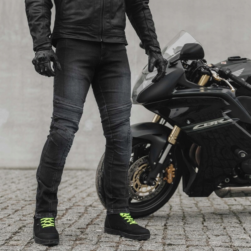Motocyklové džínsové nohavice ozone Hornet II Black W38L34 38/34