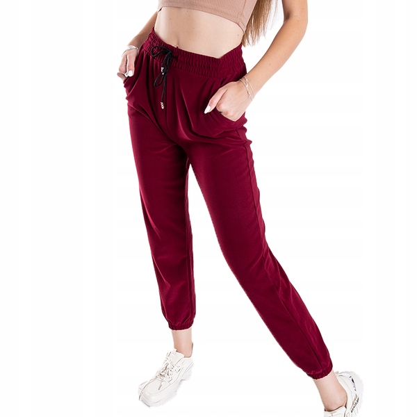 

YY19-NM Bordo Spodnie Dresowe Damskie S/m - 37