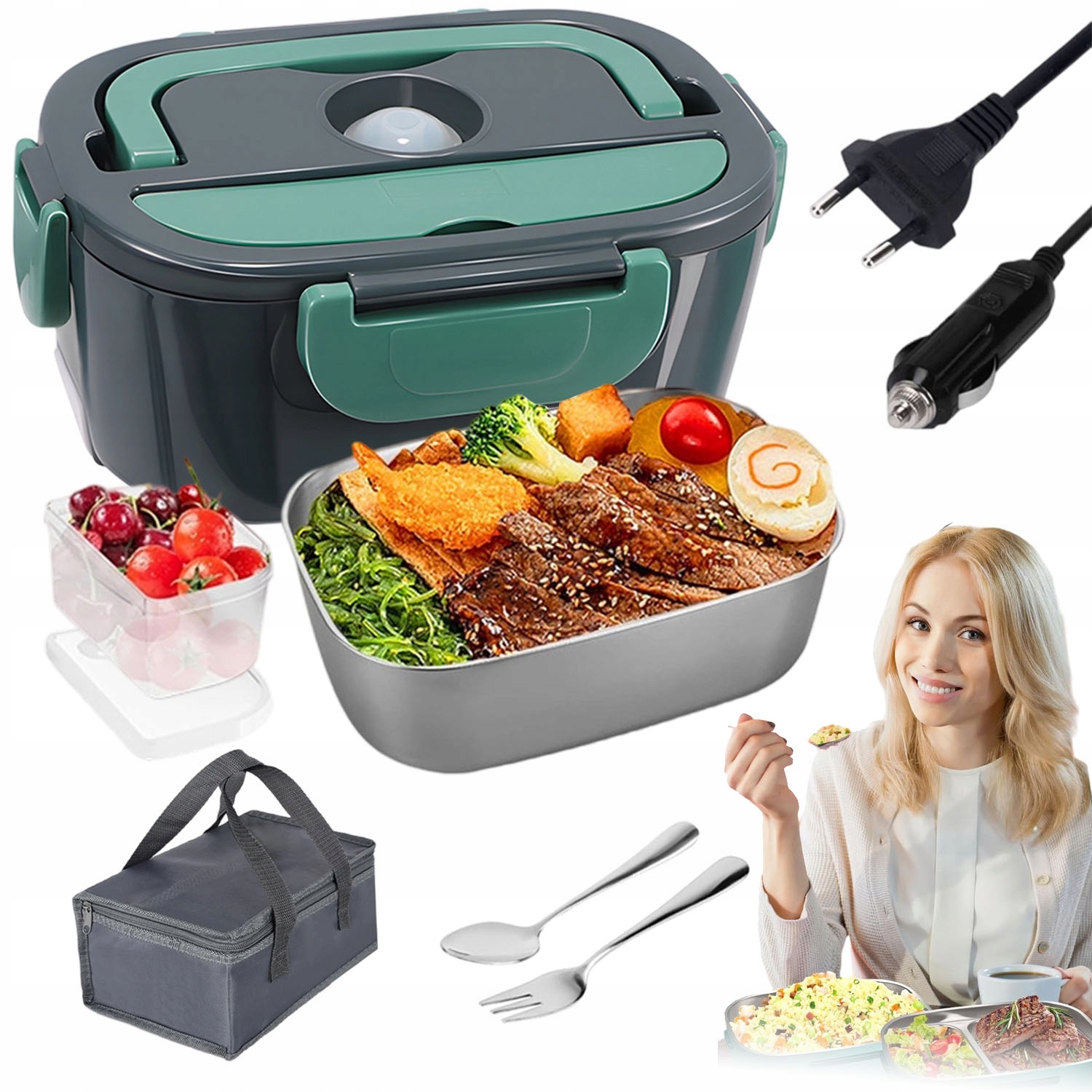 Elektricky Vyhřívaný Obědový Box Izolovaný Obědový Box 12 V/24 V/220 V 1,5 L