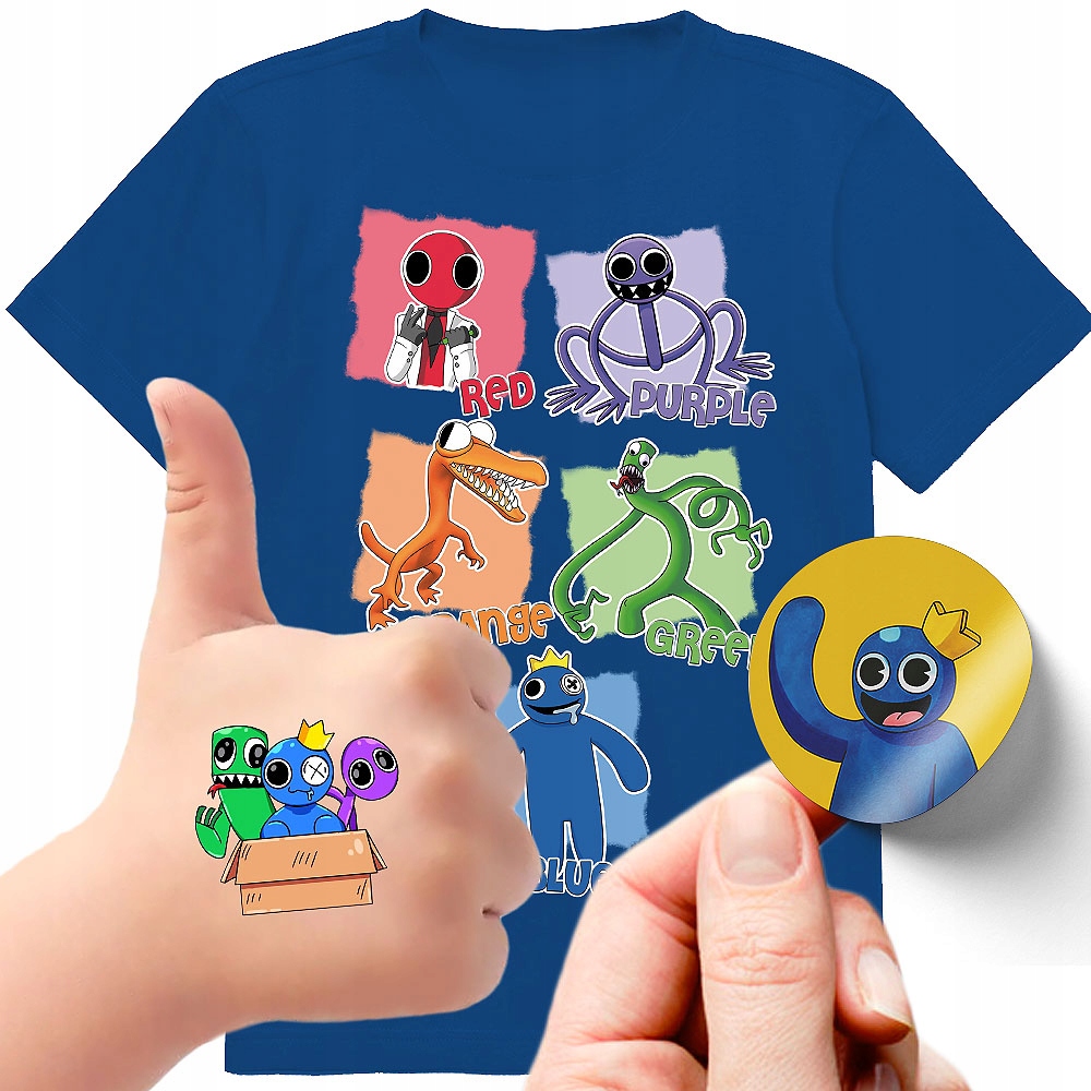 

Zestaw Koszulka Tatuaże Rainbow Friends 128
