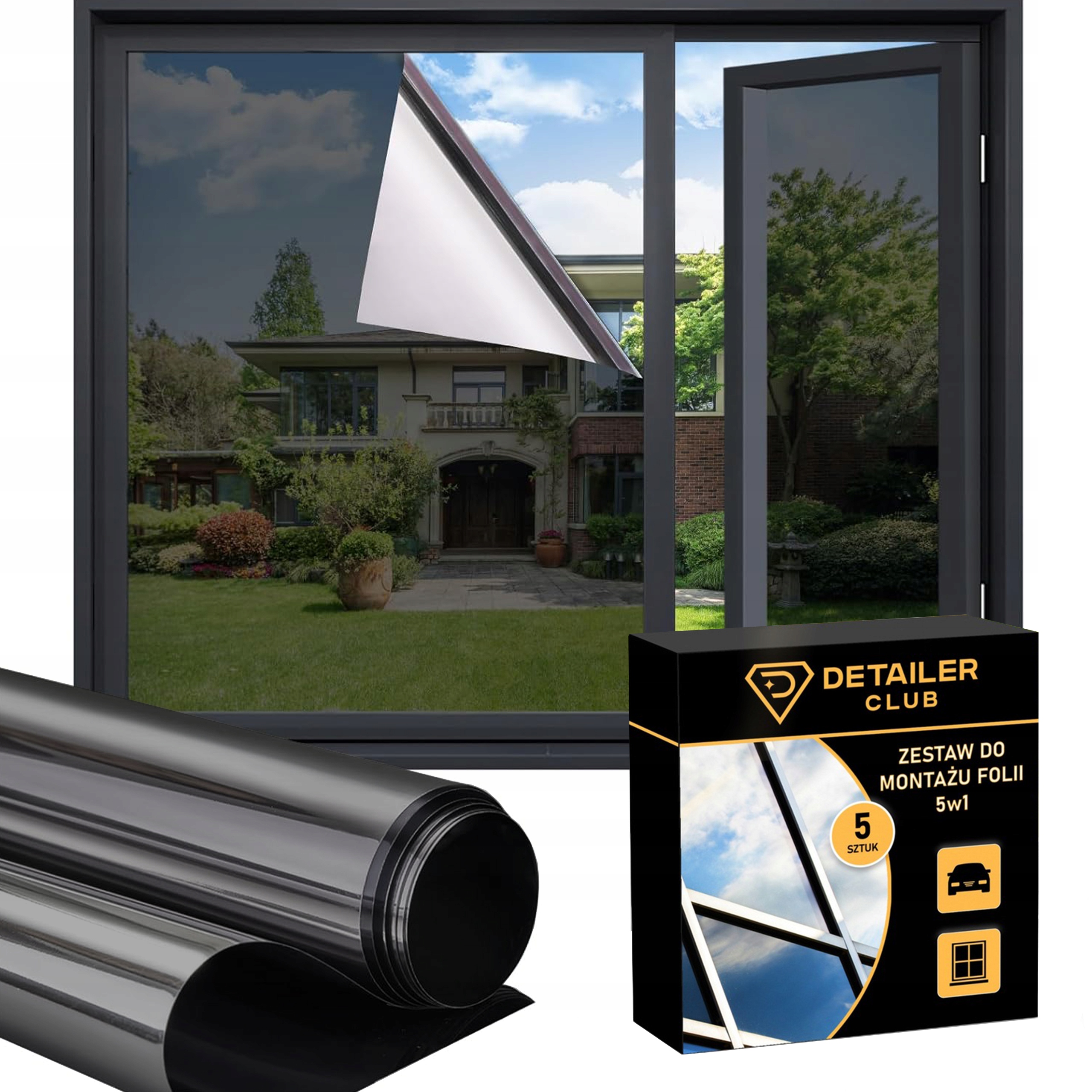 Okenná fólia Benátske zrkadlo 75x500 cm Zrkadlo na sklo Deň