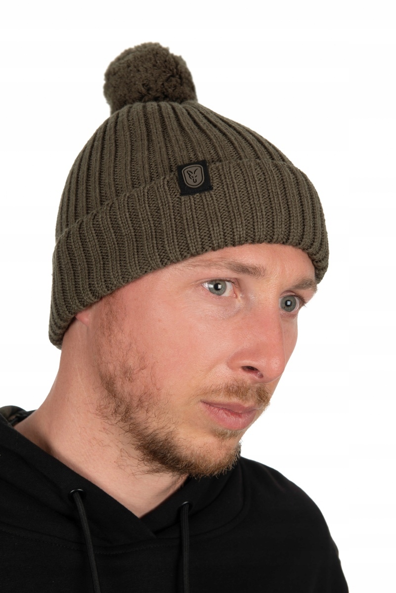 Zimní čepice Fox Merino Bobble Olive CHH013