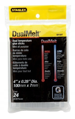 KLEJ TERMOTOPLIWY 7MM/100MM 24SZT STANLEY KRAKÓW Długość 101 mm