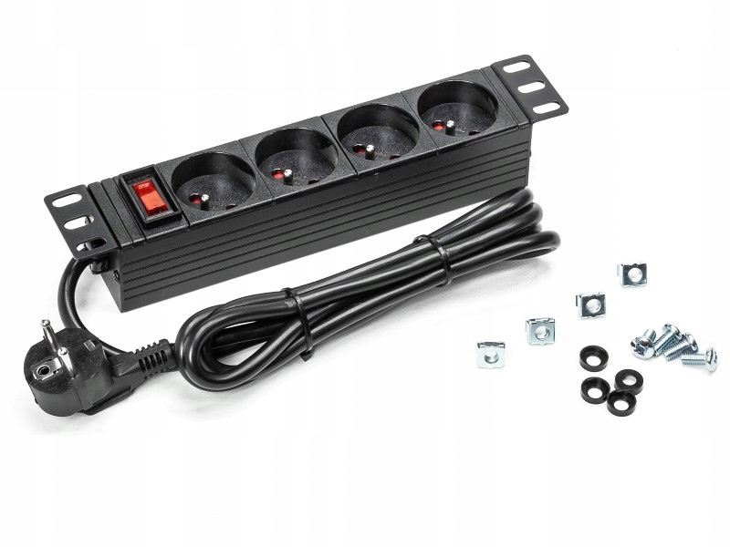 

Listwa zasilająca rack 10" Start.lan 4 gn.