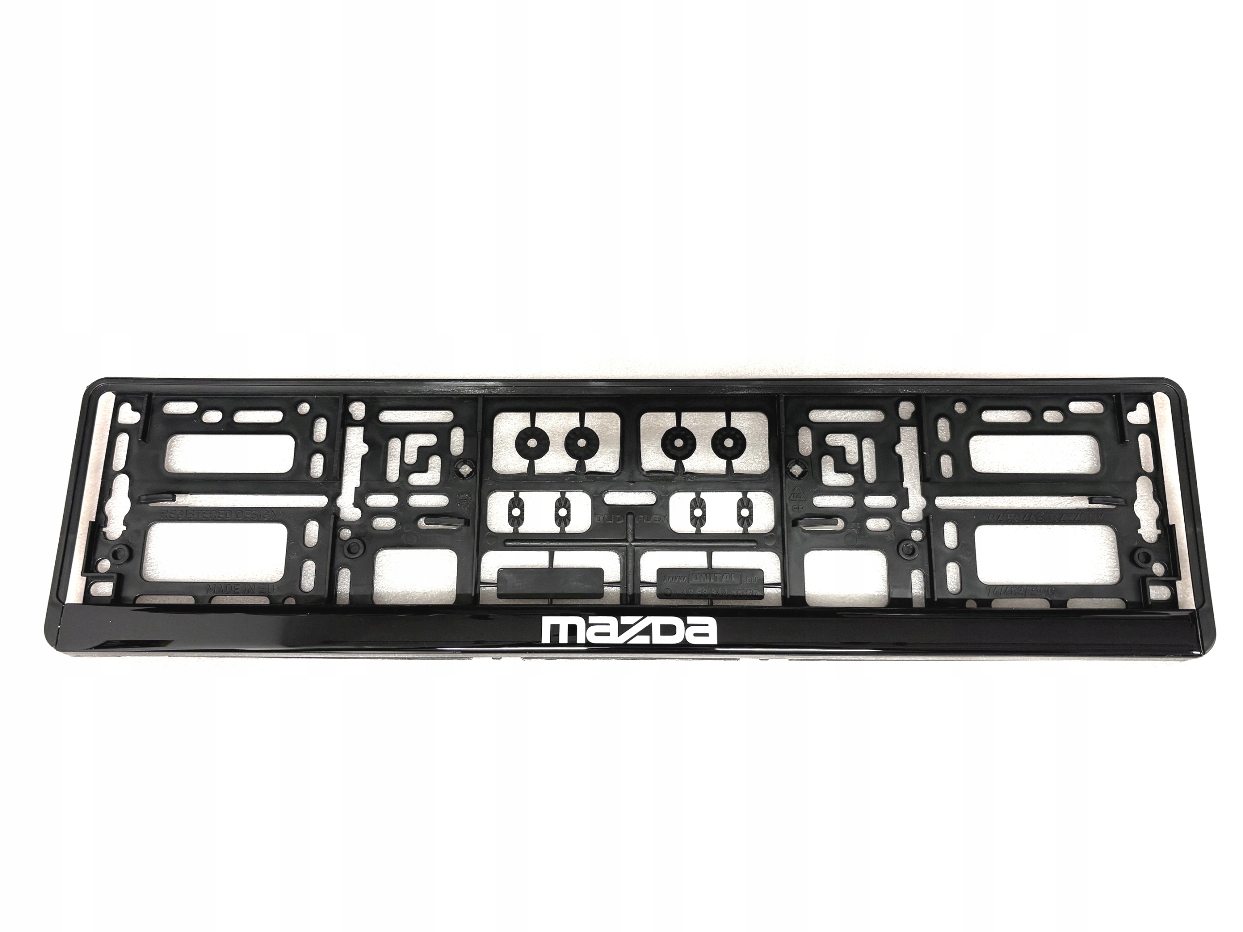 2x Ramki Ramka Rejestracyjna Tablicy Żelowe Mazda Czarna