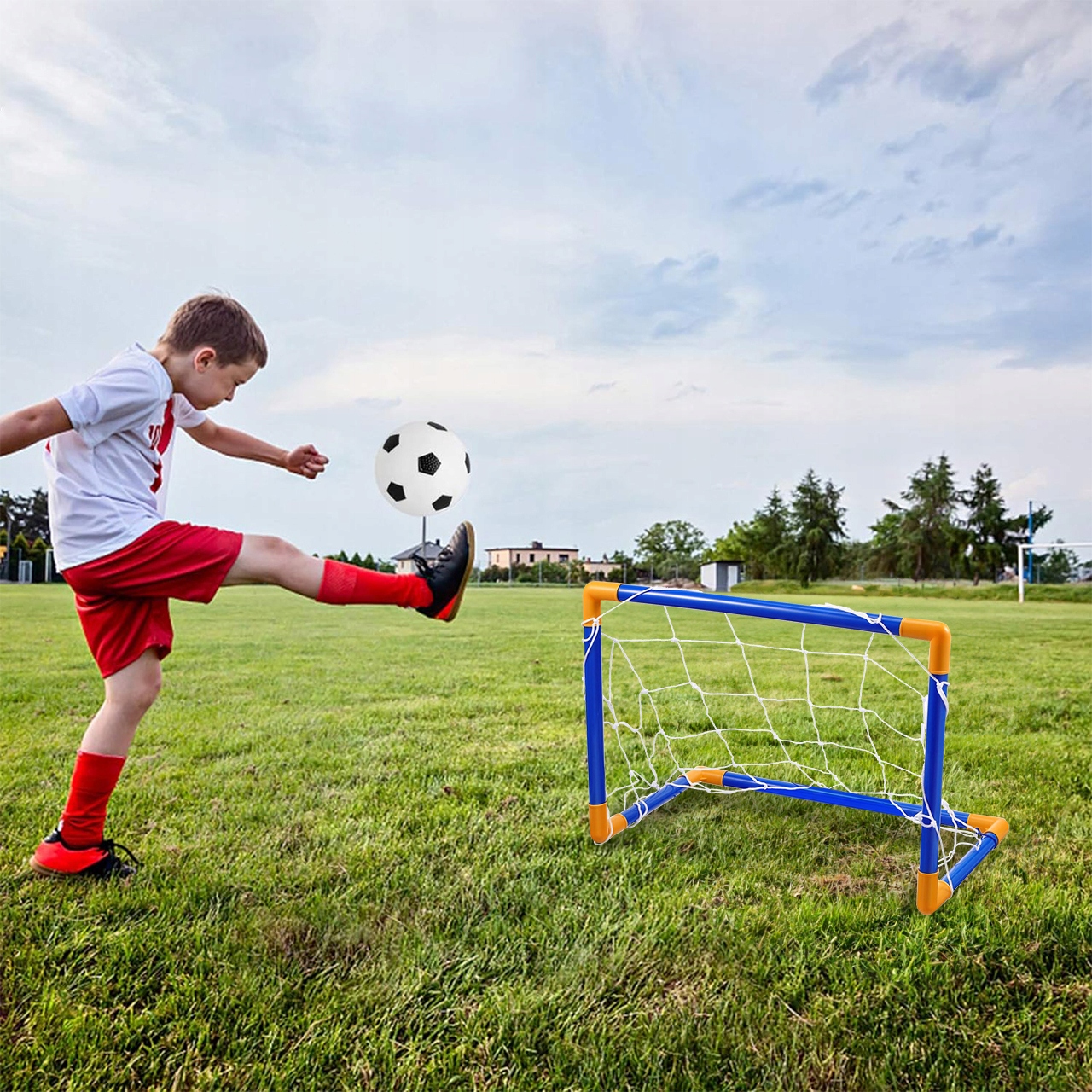 TRÉNINKOVÁ FOTBALOVÁ BRANKA MONTÁŽNÍ FUTBALOVÁ SADA PRO DĚTI Šířka produktu 57 cm