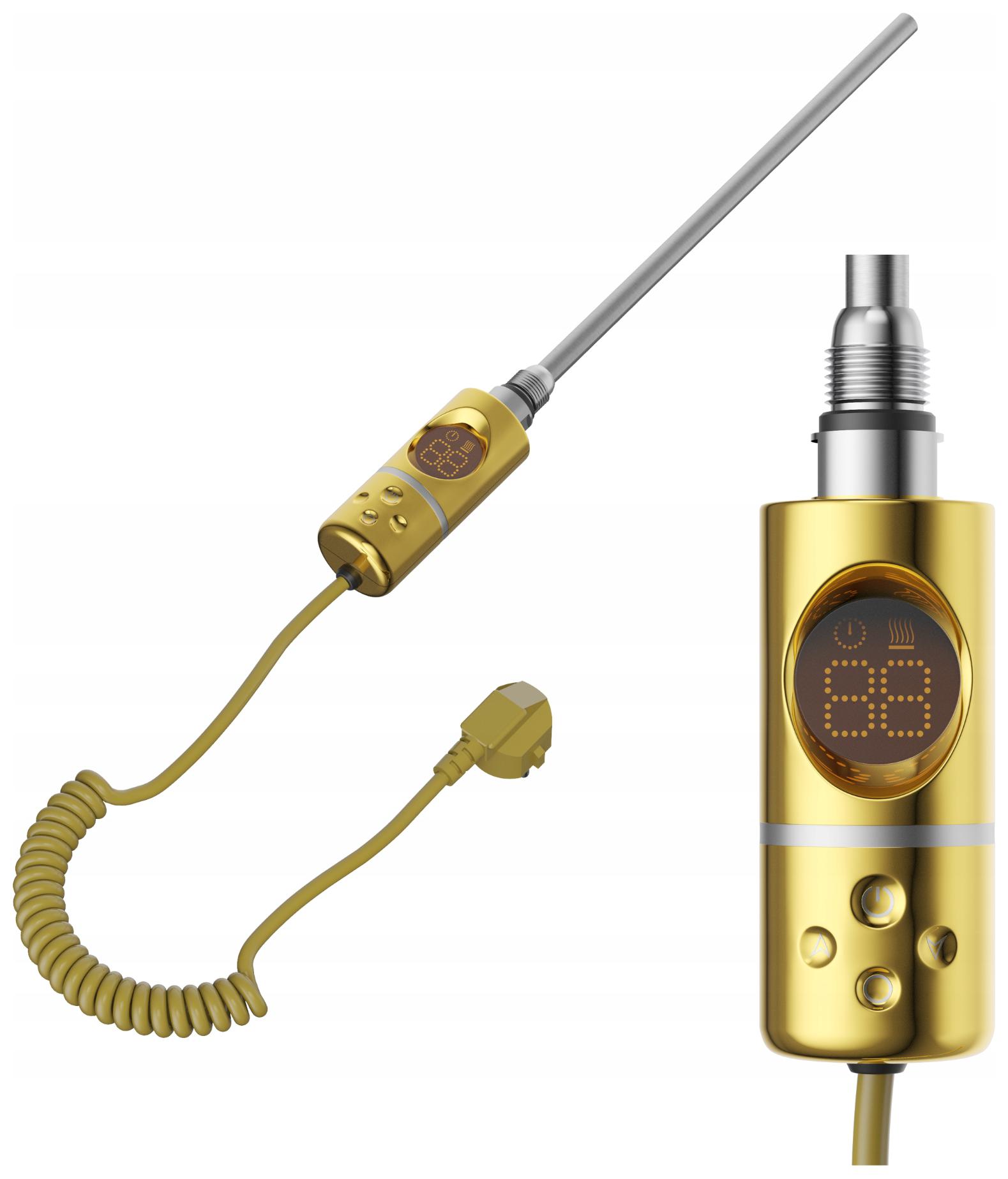 Elektrický ohrievač 300 W zlatý G1/2 s Led termostatom IP44 Comfort