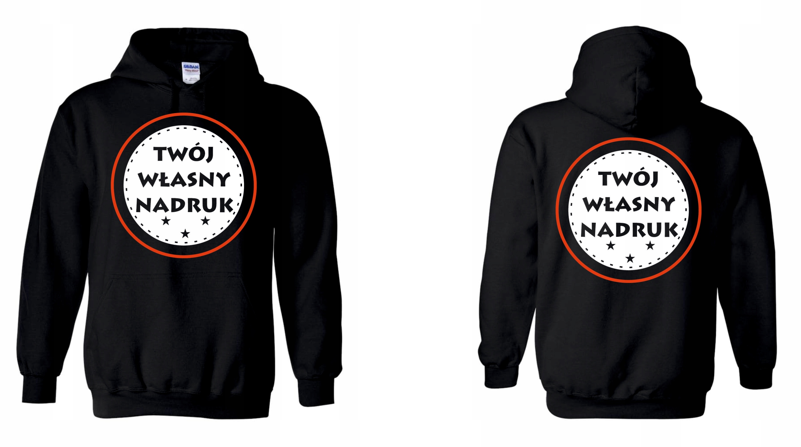 

Bluza z kapturem z własnym nadrukiem męska 3-5 XL