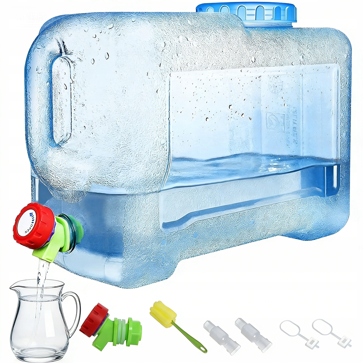 Przenośny pojemnik na wodę z kranem Wiadro na wodę Solidny 12 litrów