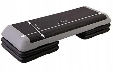 Duzy stepper podest do ćwiczeń aerobowych 110x42 cm solidny 3 stopniowy
