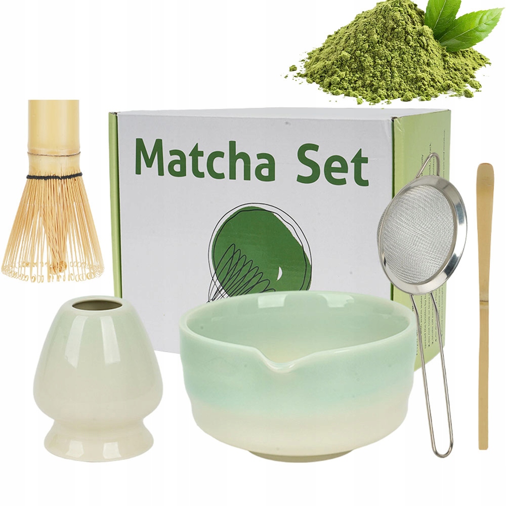 Levně Elegantní sada Matcha Gradient zelená s příslušenstvím, ideální jako Dárek