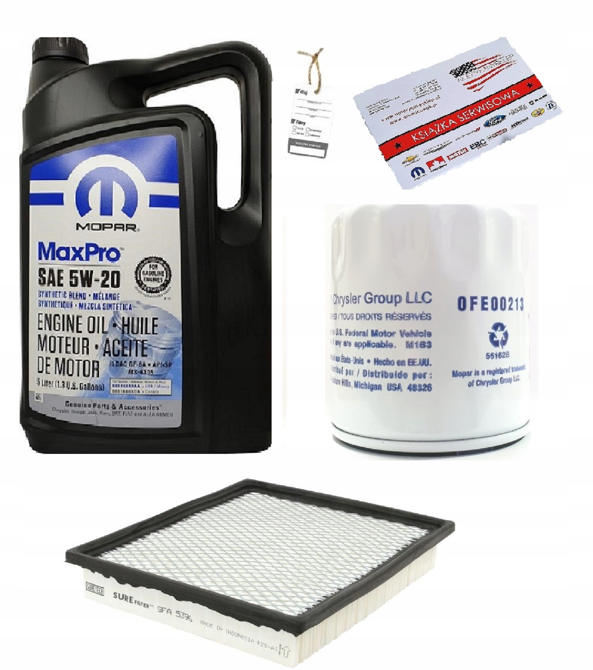 MOPAR 5W20 + FILTRY TOWN COUNTRY 3,8 08-10