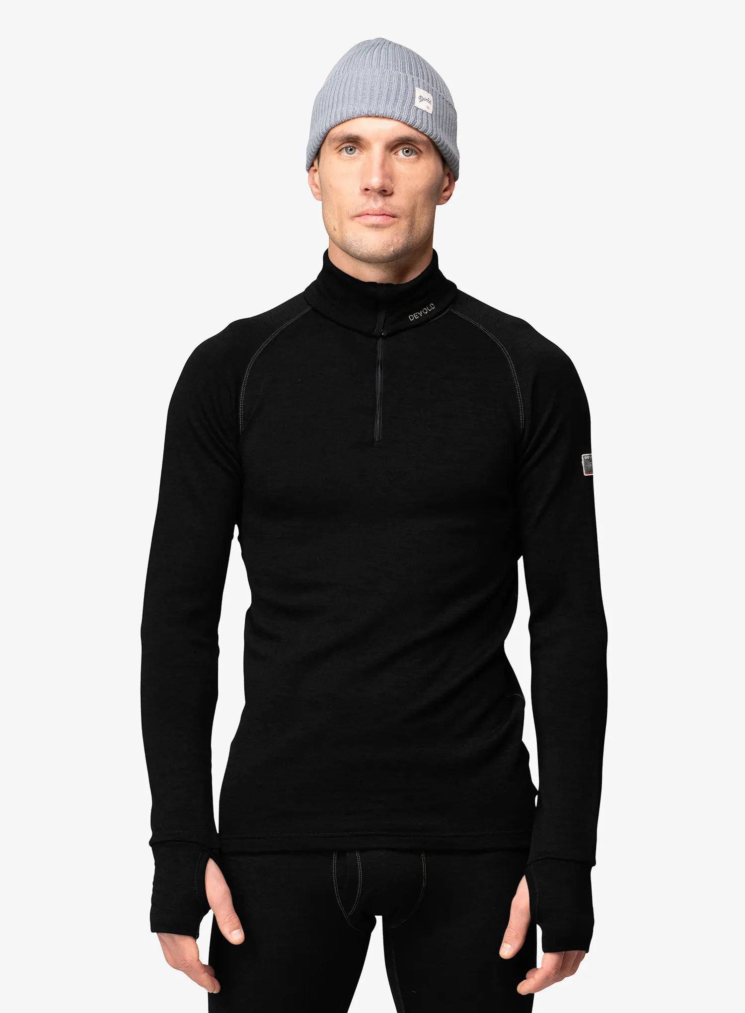 Mikina Devold Expedition Merino 235 Z.Neck černá M