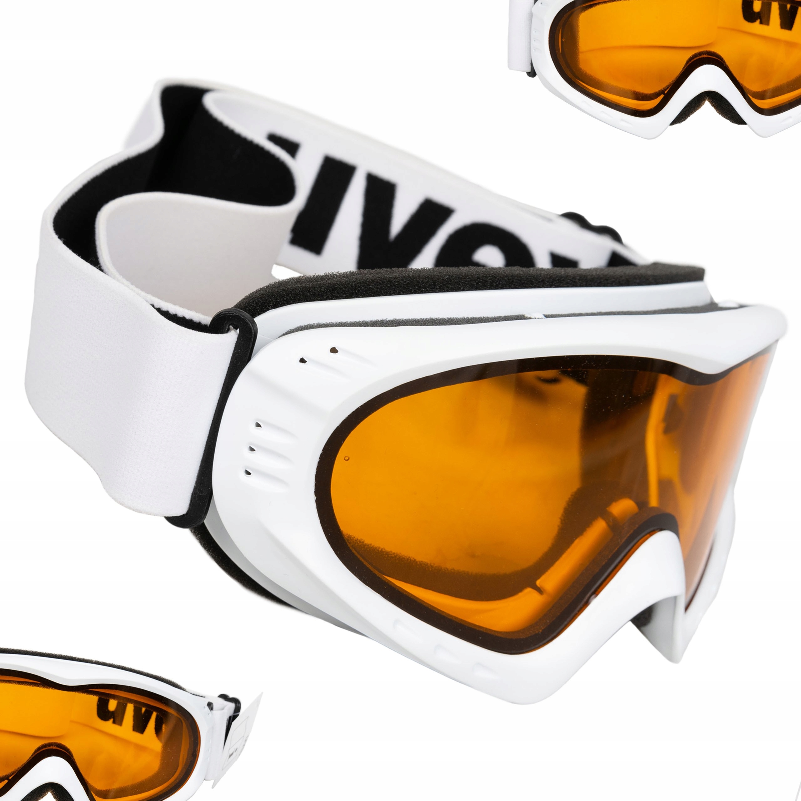 GOGLE NARCIARSKIE UVEX CEVRON BIAŁE UV