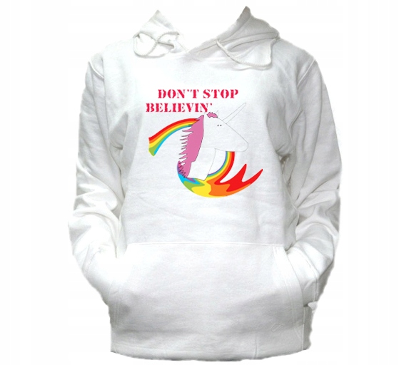 

L Bluza Kaptur Męska Rzygam Tęczą Unicorn Hell