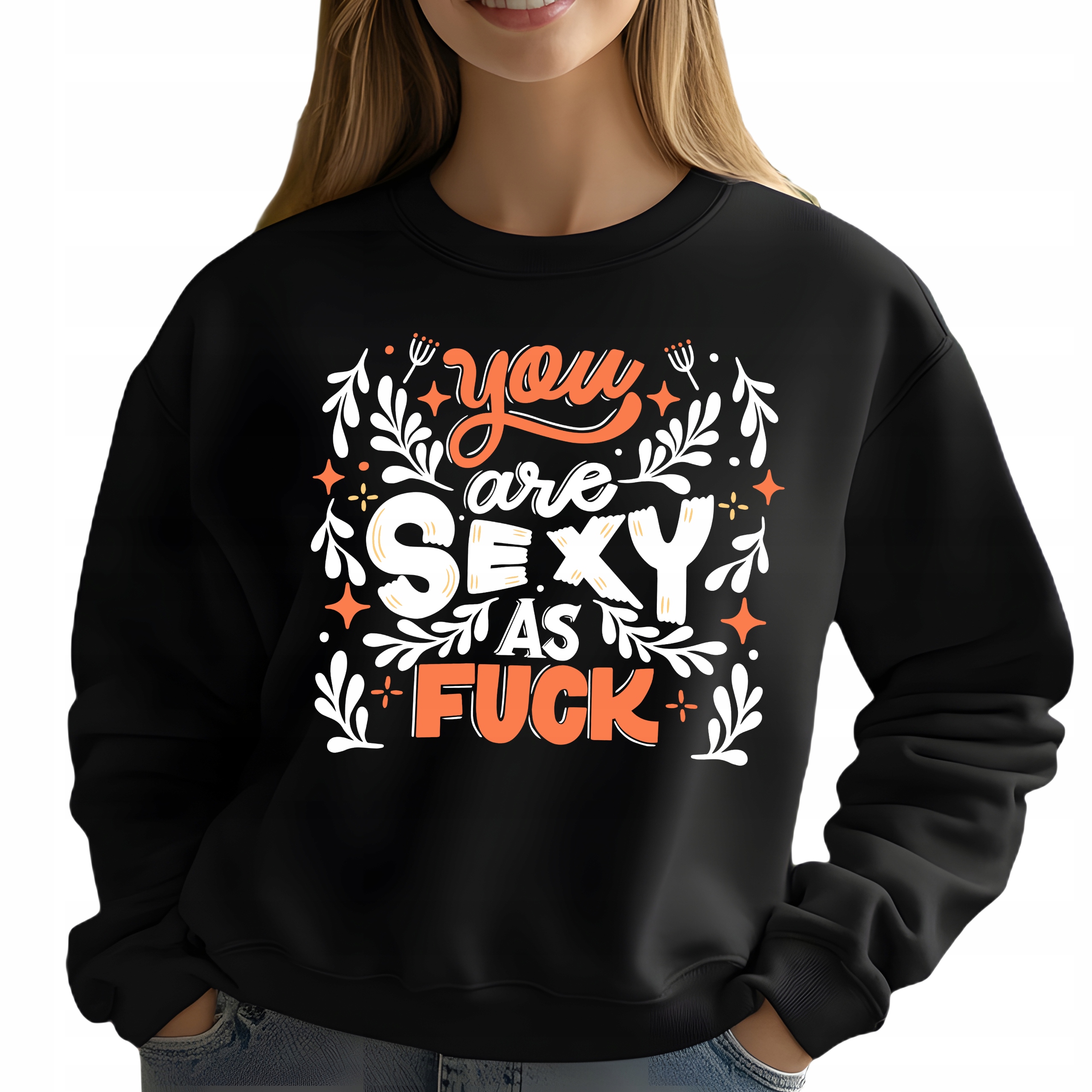 Mikina Zábavné vzory jako Dárek Černá Velikost L