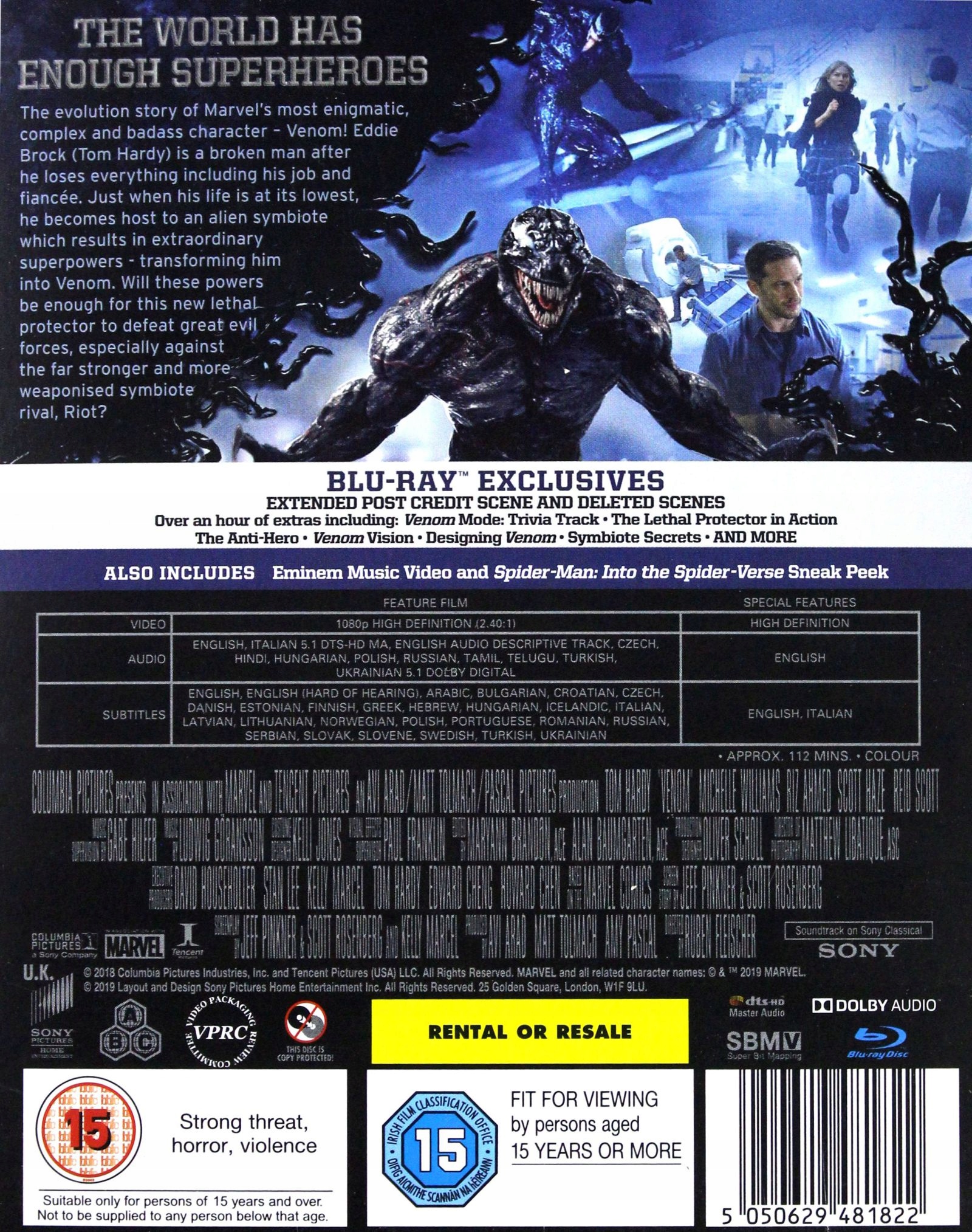 VENOM (BLU-RAY) Dubbing PL Gatunek science fiction