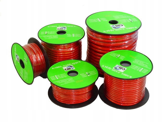 Napájecí kabel 4GA 20.2 mm? 25 m červený Lamex