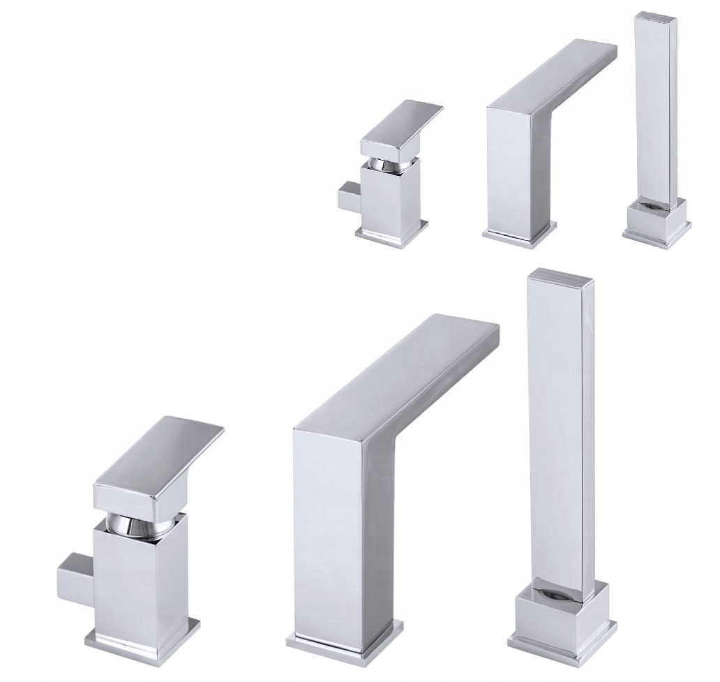 3-OTVOROVÁ Vaňová Batéria Do Sprchy, Stojanový Kohútik, Chrómová