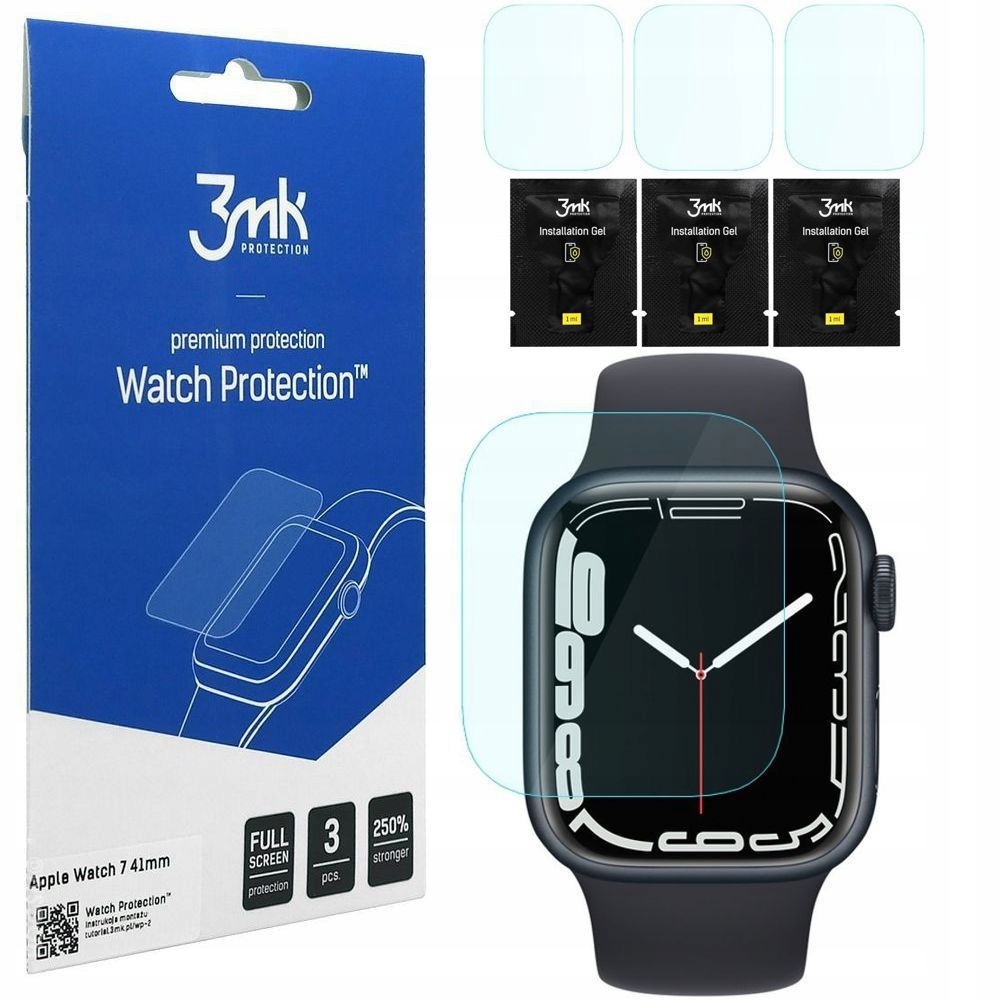 

3x Folia Hybrydowa 3mk do Apple Watch 7 41mm