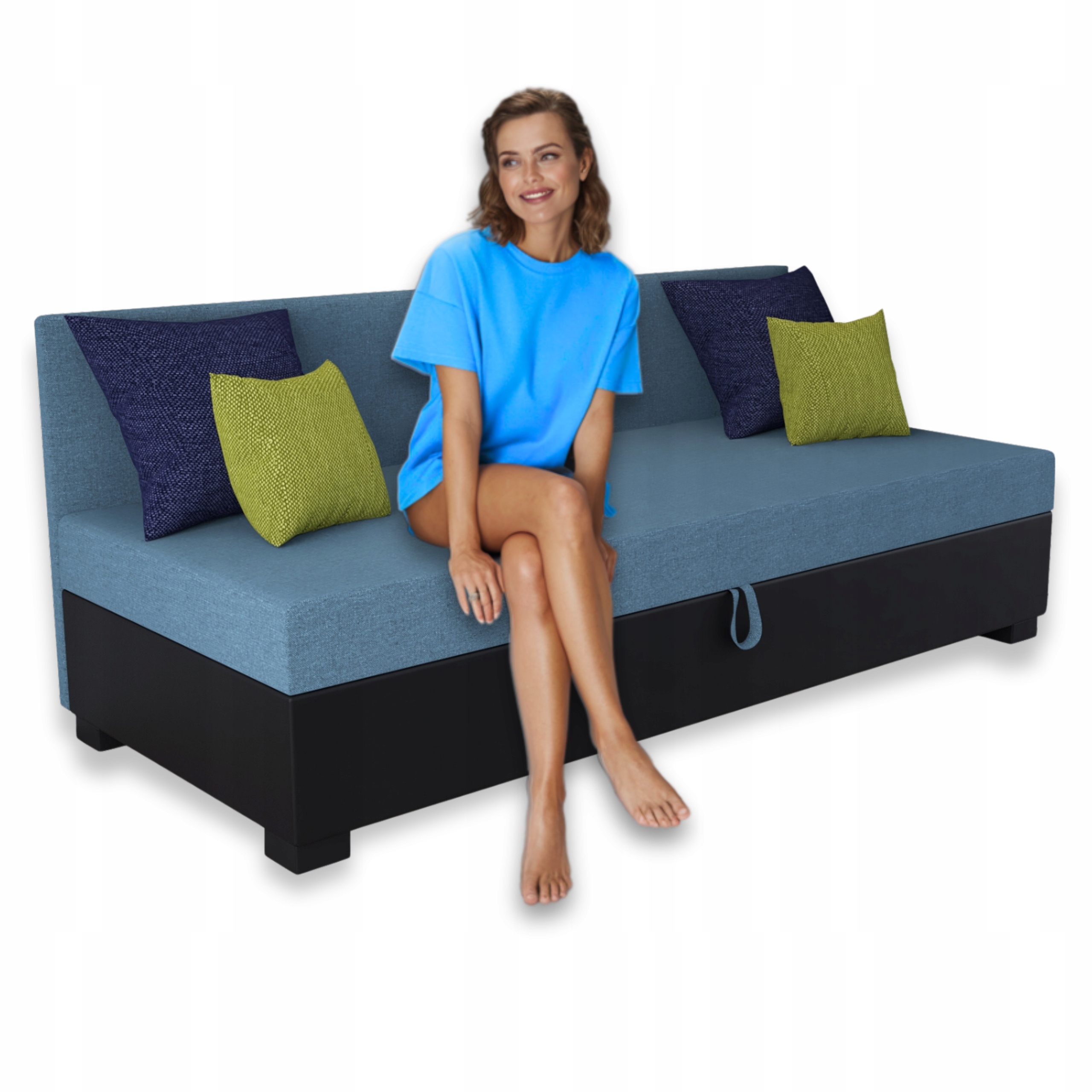 Pohovka na spaní 100 x 195 cm Dětská postel Pro Mládež Polštáře