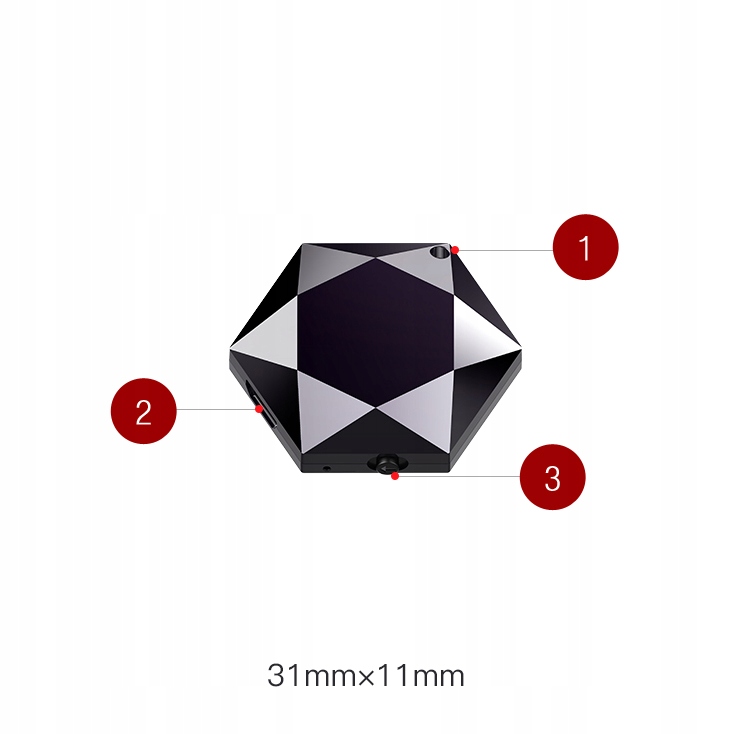 Mini Dyktafon Szpiegowski Mały 16GB Detekcja Wisiorek Brelok Zawieszka HQ Marka MBG line