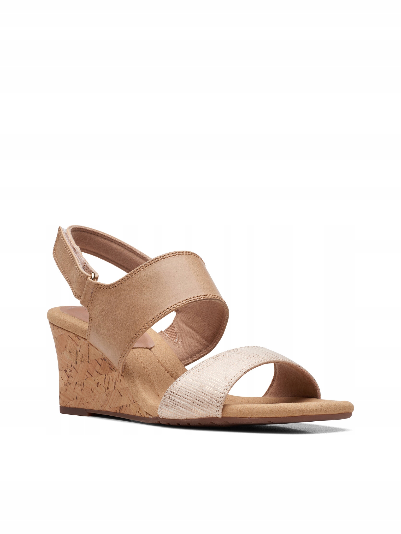 Clarks Sandały Kyarra Faye 26171239 Warm Beige Lea