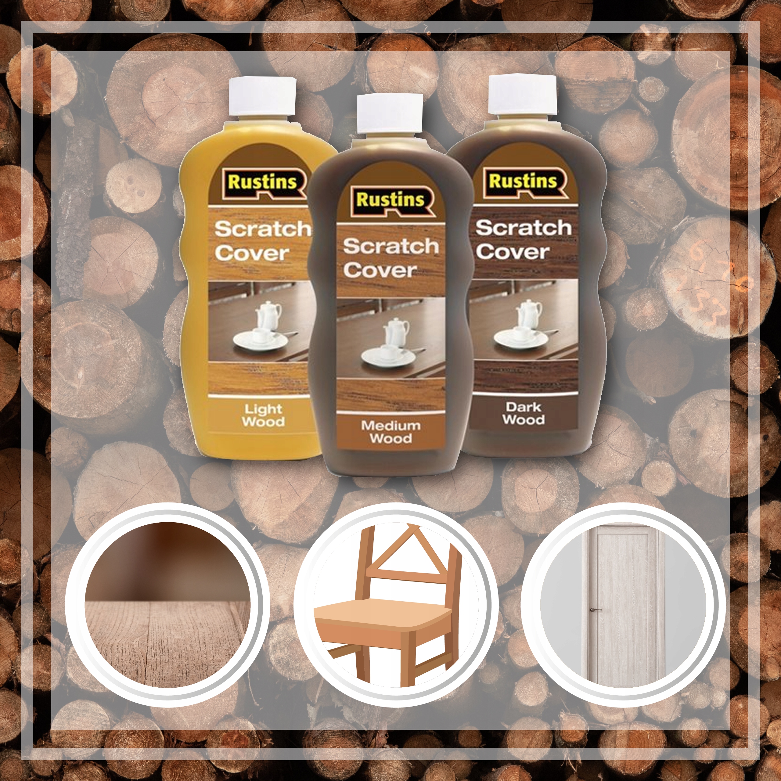 Preparat do usuwania zarysowań zadrapań na meblach RUSTINS średni odcień Marka Rustins
