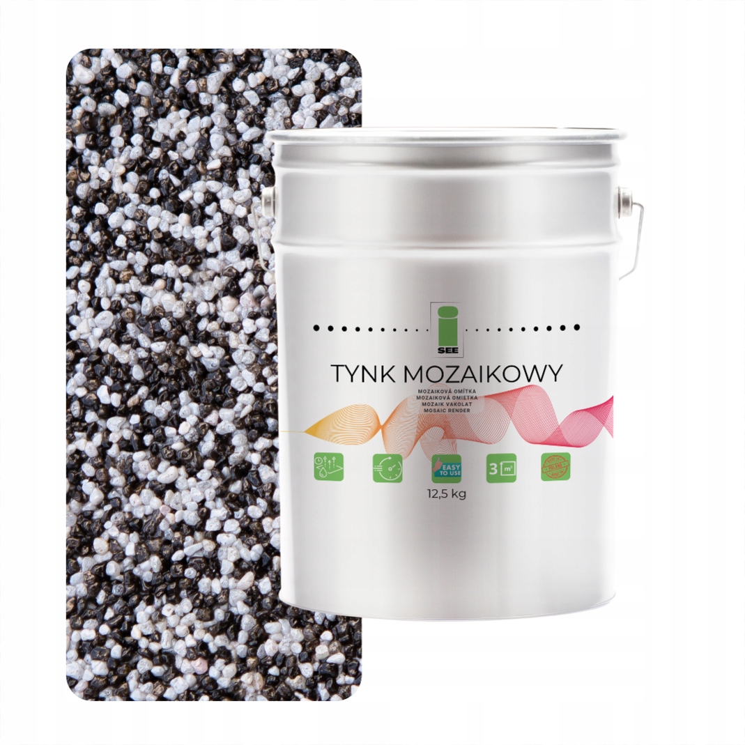 Mozaiková pryskyřičná omítka Marmolit Šedá Tmavě M41 12,5kg Mrazuvzdorná