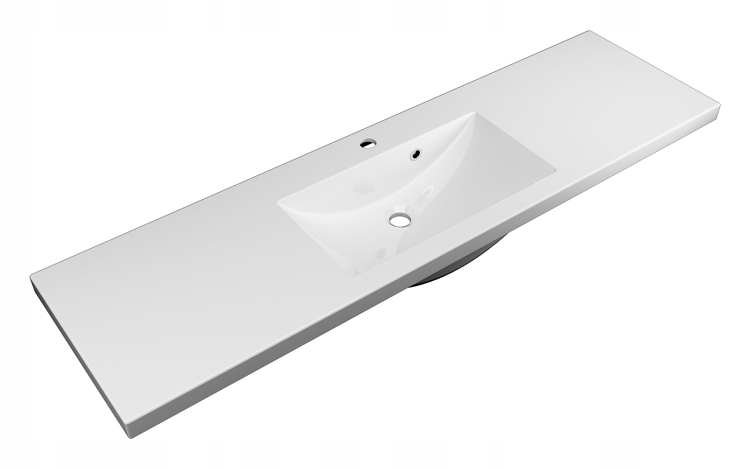 Szafka Łazienkowa Umywalka 140 Czarny Połysk Furni Kolor mebla czarny