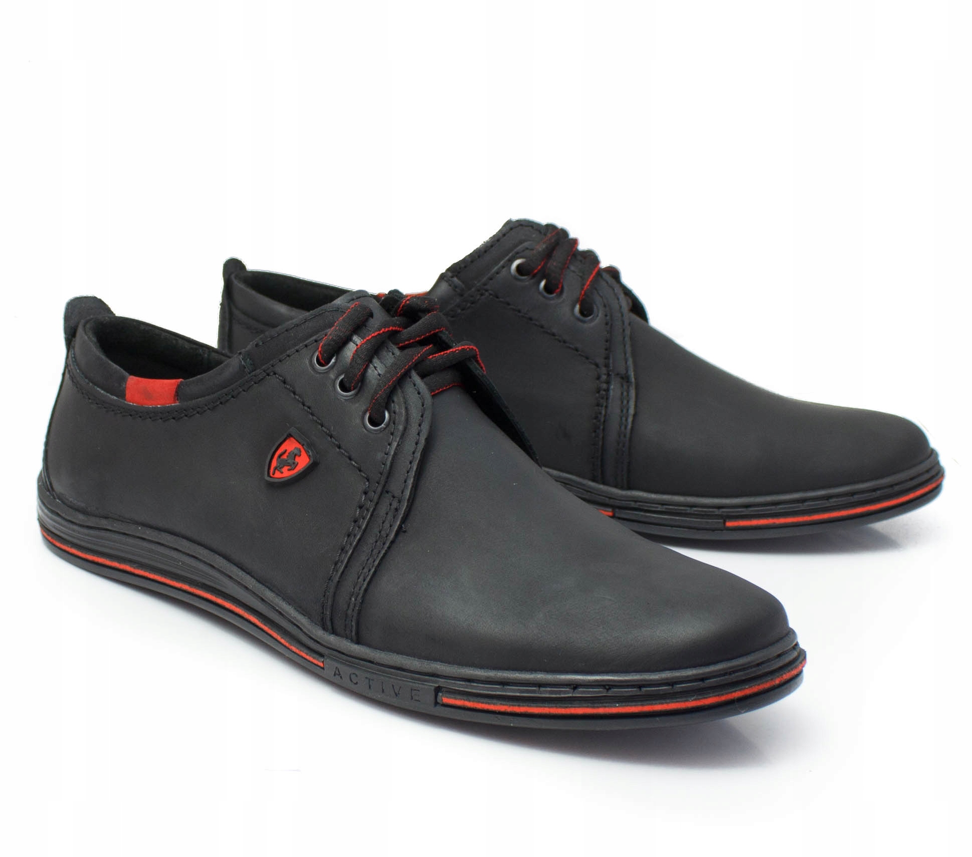 POLBUT BUTY MĘSKIE SKÓRZANE POLSKIE 343 CZARNY 44 Rozmiar 44