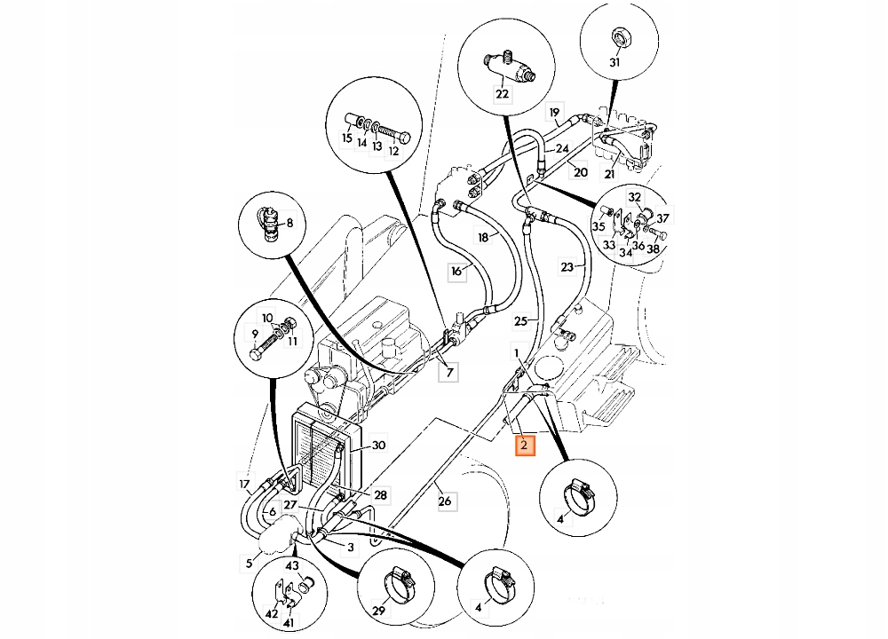 ГИДРАВЛИЧЕСКАЯ ТРУБА 830/00715 JCB 3CX 4CX