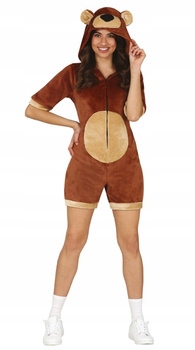 Kostým Medvěd Medvídek kombinéza s kožešinou L