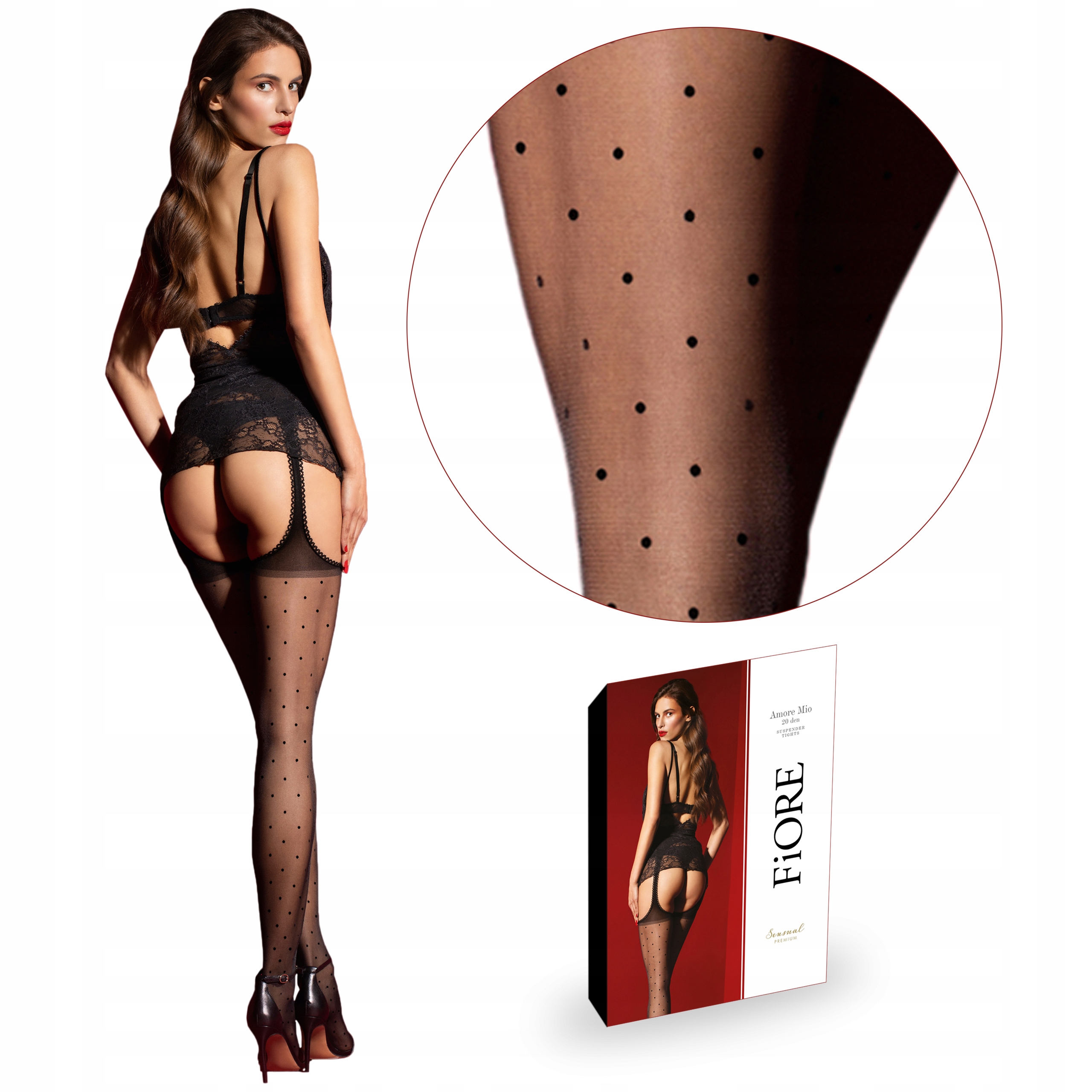 

Rajstopy Fiore Amore Mio 20 den jak pończochy 3-M