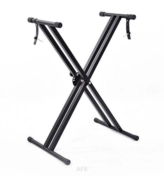 MOCNY REGULOWANY SKŁADANY STATYW STOJAK POD KEYBOARD ORGANY PODWÓJNY CZARNY