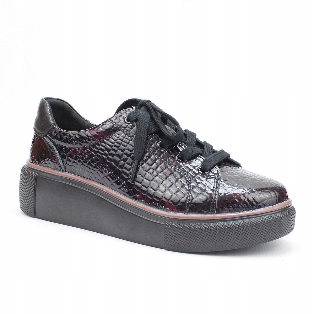 Sokolski J25-286 Bordové Kožené Polobotky vel. 36