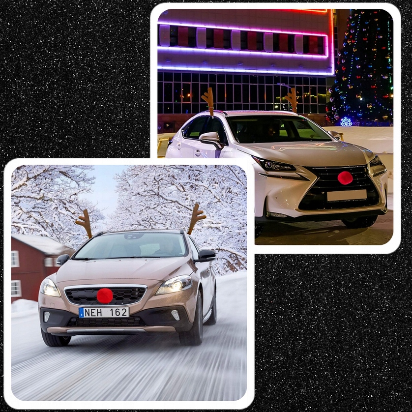 ROGI I NOS RENIFERA NA SAMOCHÓD DEKORACJA OZDOBA PRZEBRANIE NA ŚWIĘTA Zastosowanie inne