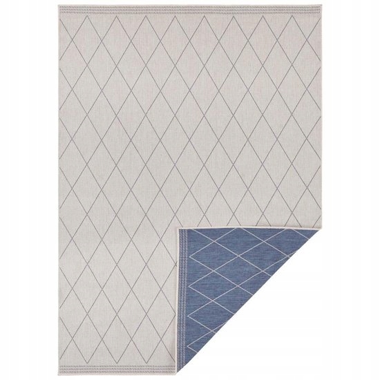 Koberec modrý oboustranný plochý 80x150 cm