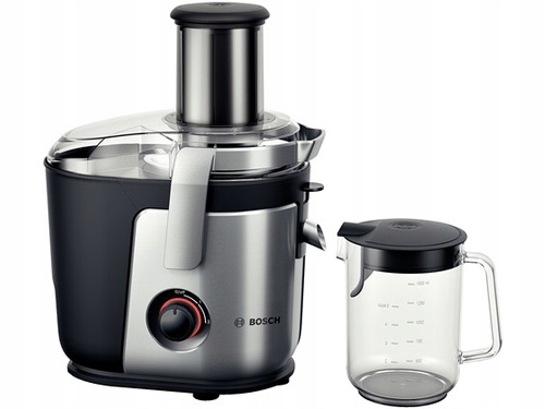 Odšťavovač Bosch MES4000 (1000W; farba čierna, farba strieborná)