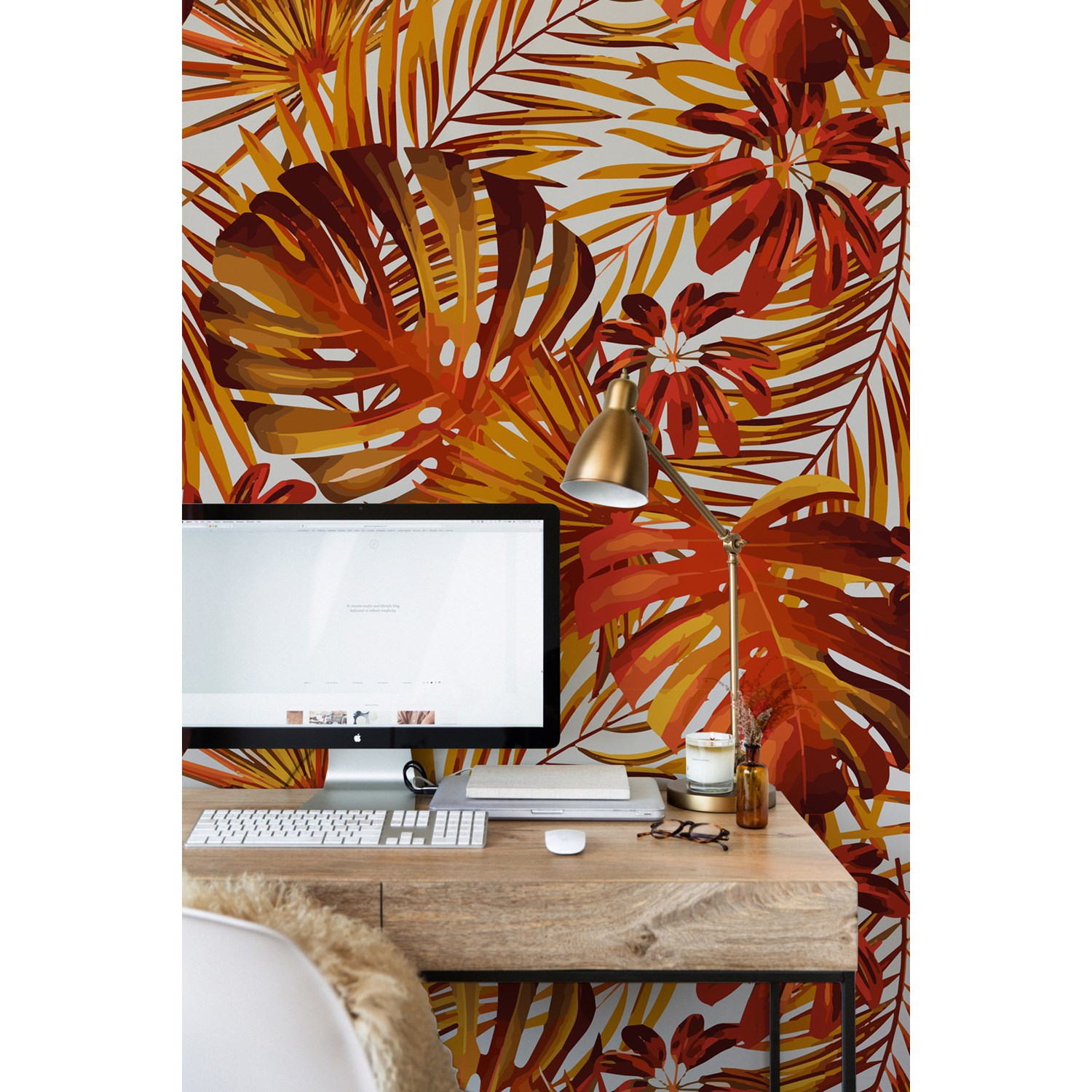 

Foto tapeta samoprzylepna Ogniste kwiaty 250x250cm