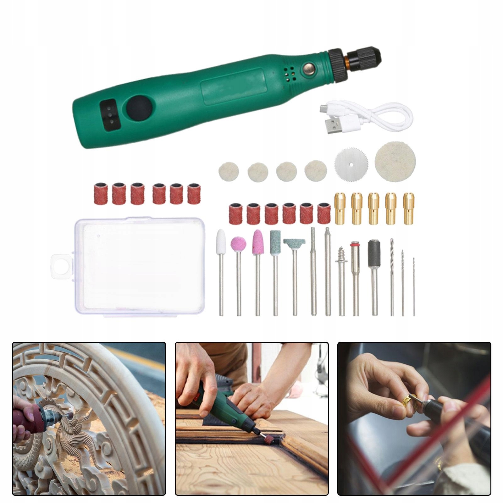 Cordless Rotary Tool with Variable Speed, USB Marka bez marki