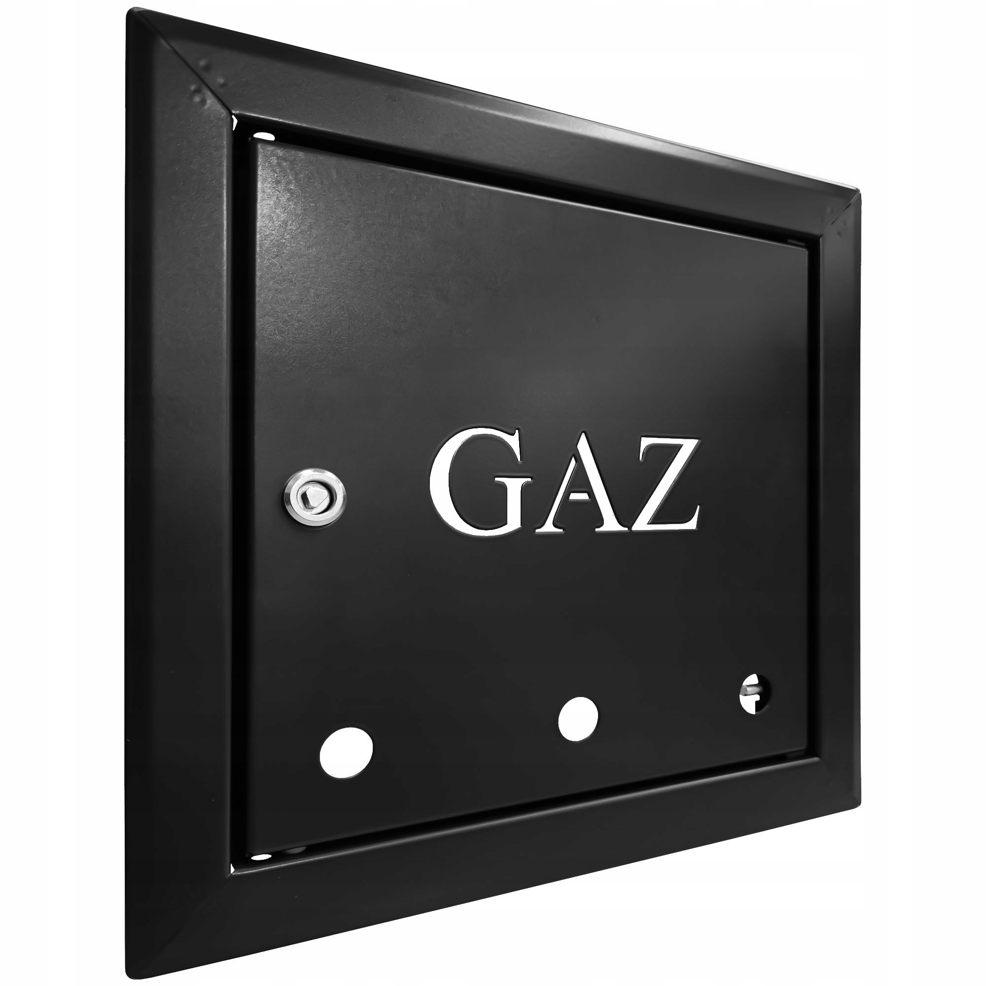 Plynová dvířka revizní klapka počítadlo Gaz černá 25x25 cm s klíčem