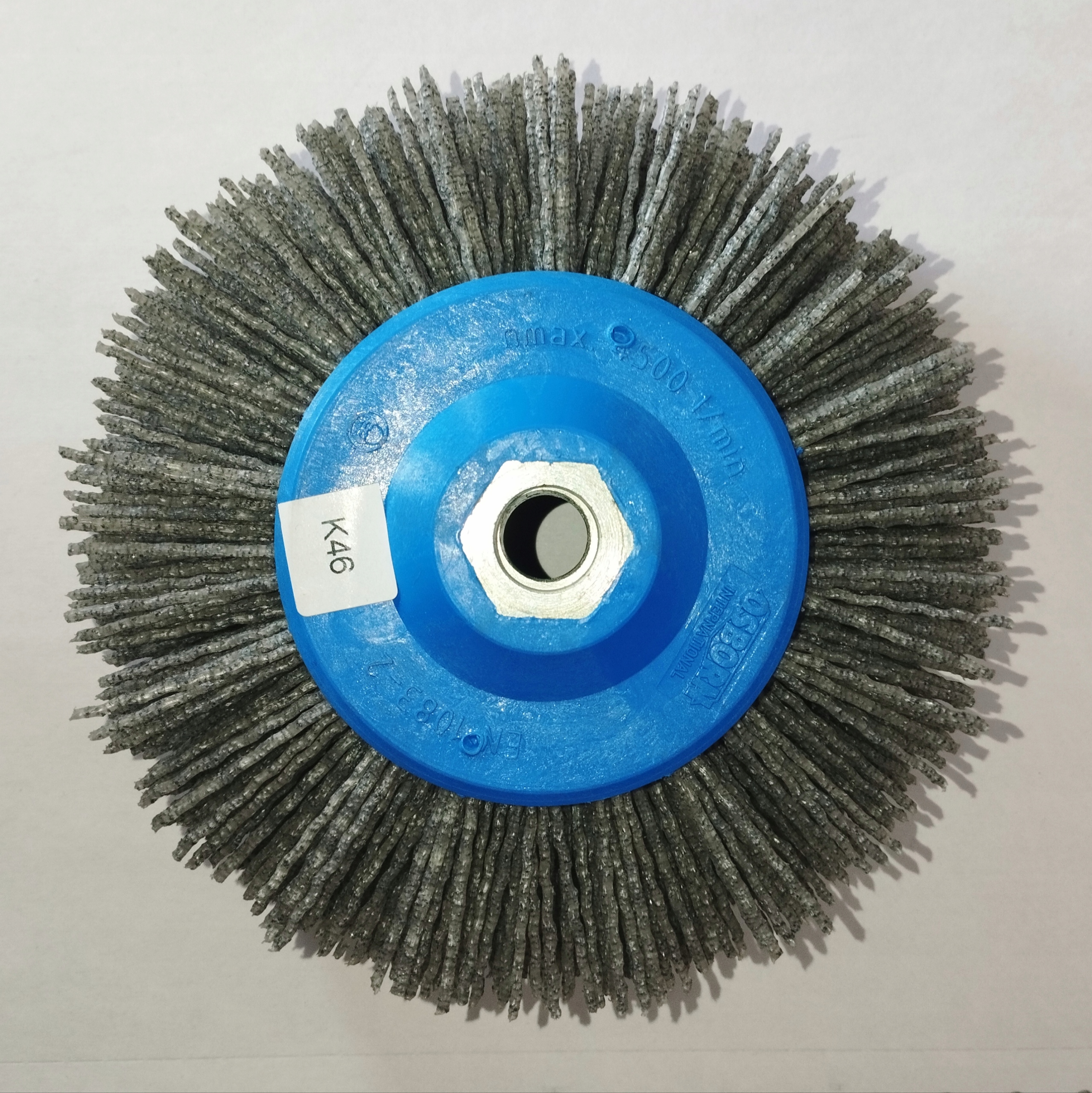 kartáč válcový nylonový brusný drát 140x55x19 M14 pro zestárnutí dřeva