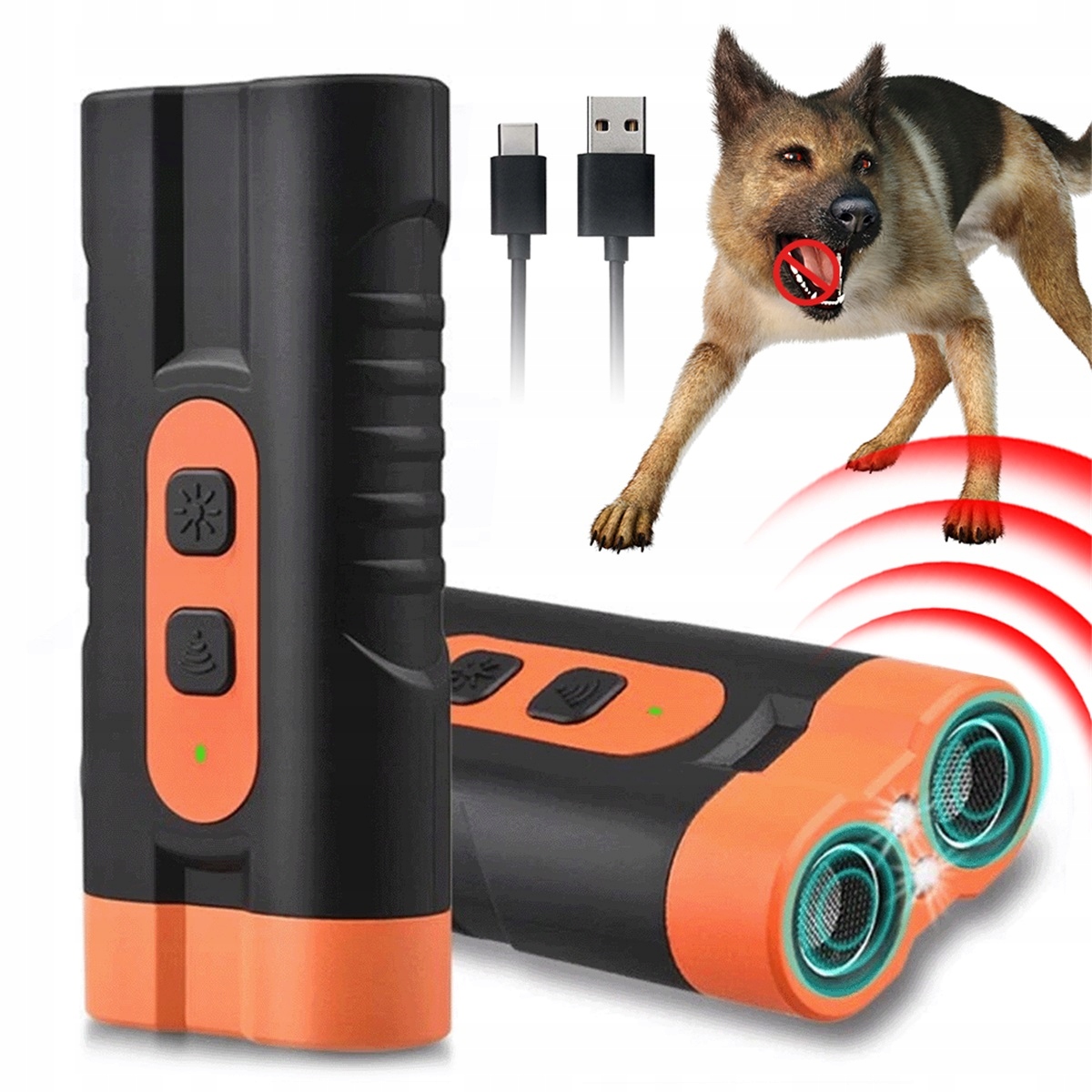 Levně Ultrazvukový trenér proti štěkání 15-40 kHz pro agresivní psy