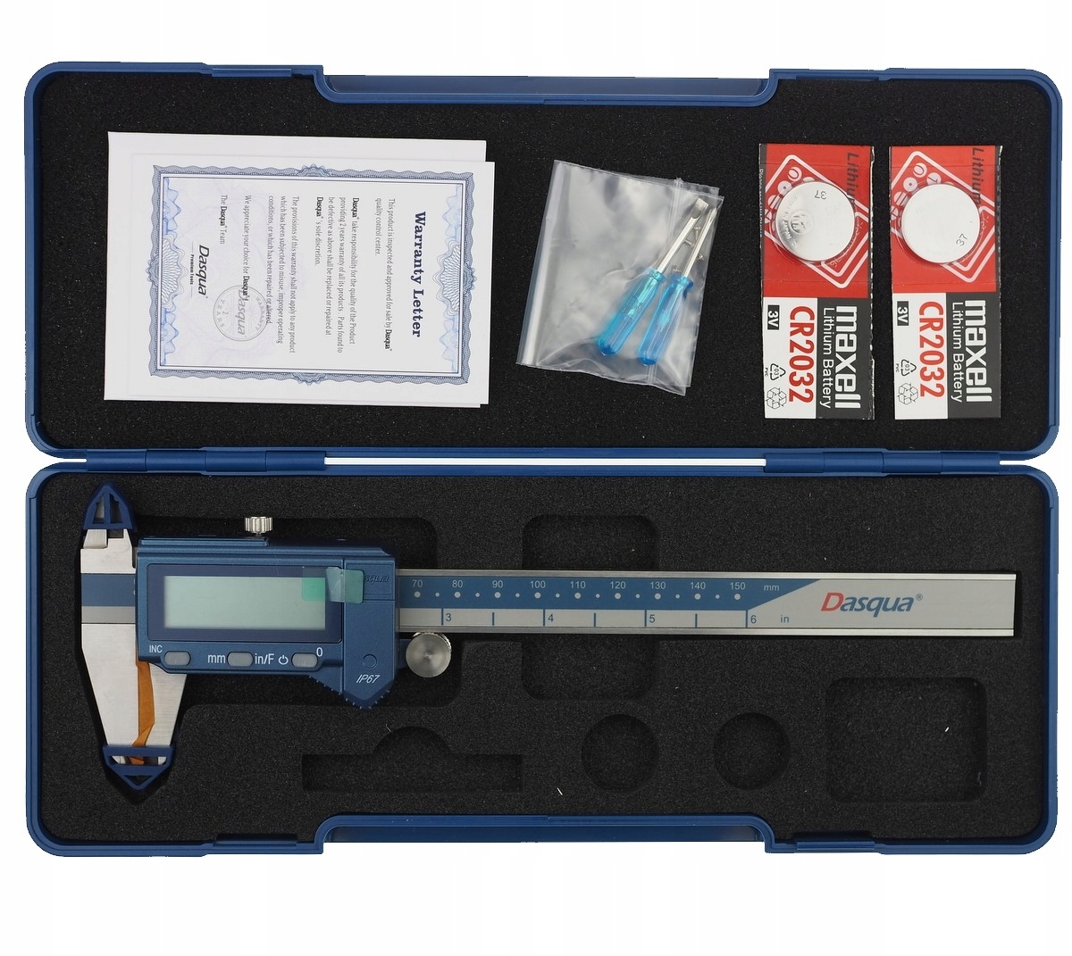 Elektronické digitální posuvné měřítko L150 norma IP67 0,01 mm Dasqua