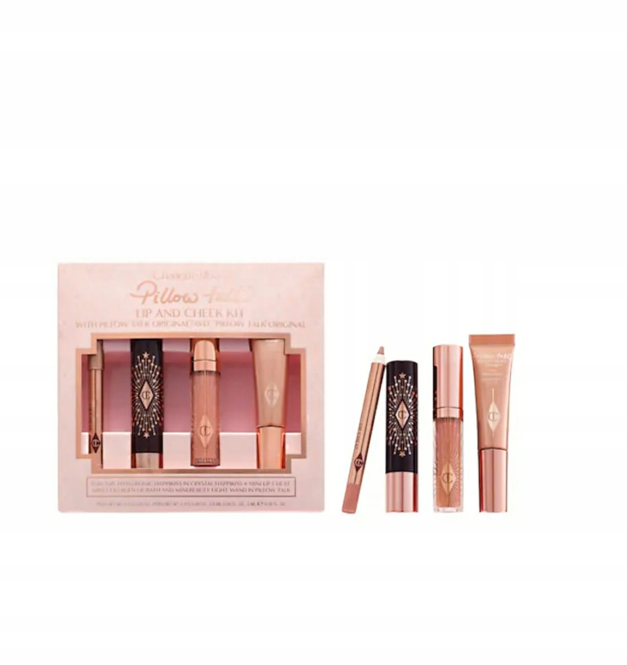 Charlotte Tilbury Pillow Talk Lip And Cheek Kit Talk Medium- zestaw