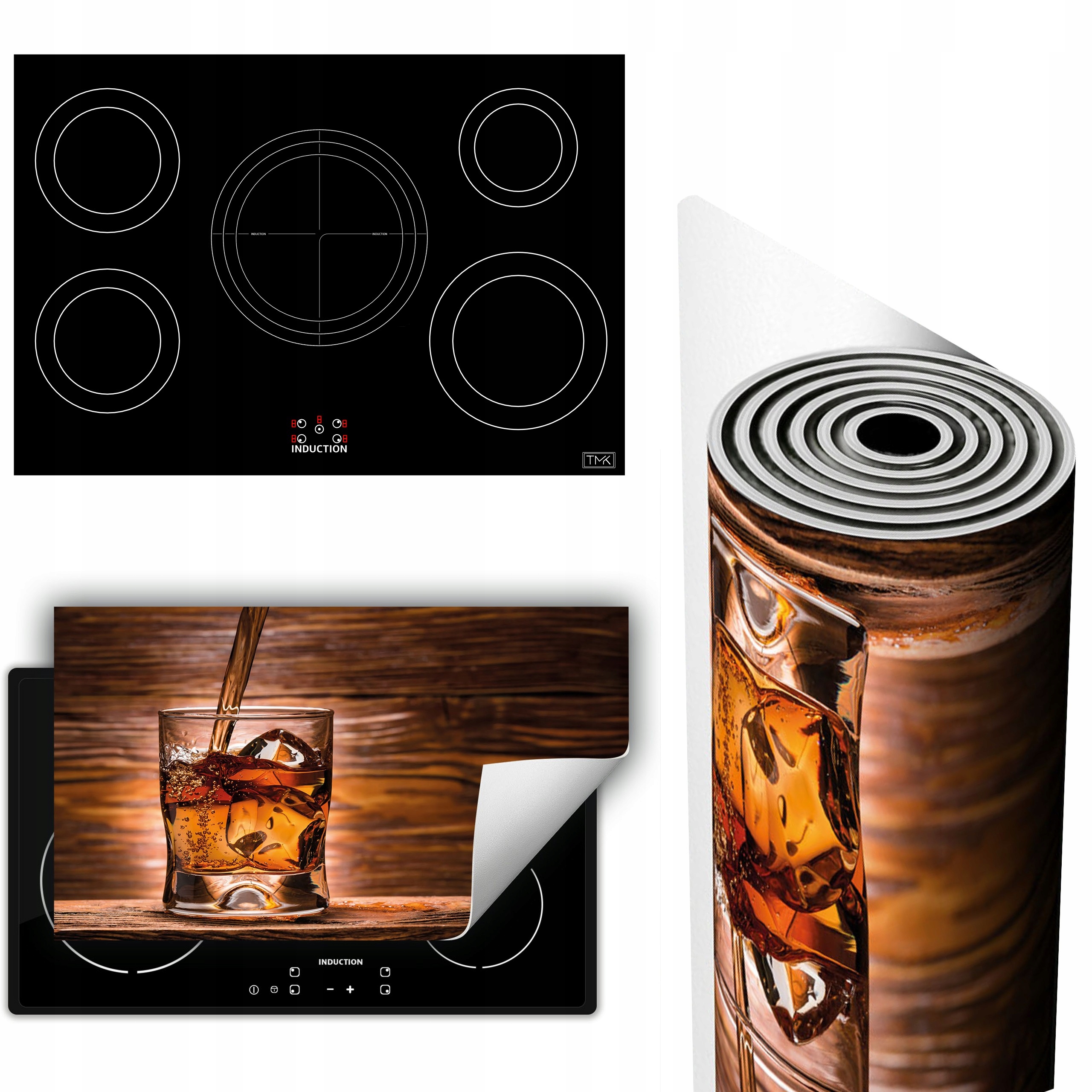 Vinylová Podložka Ochrana Kuchyňské Desky 90x52 Whisky dřevo